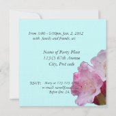 Invitation fleurs roses rhododendron (Dos)