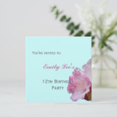 Invitation fleurs roses rhododendron (Debout devant)