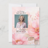 Invitation Fleurs roses roses Fête de la vie | PHOTO (Dos)