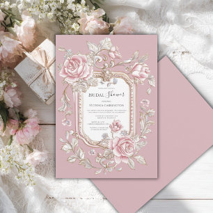 Invitation Fleurs Roses Roses Fleur Vintage Mariage