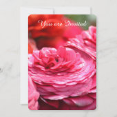 Invitation Fleurs roses rouges 50e anniversaire (Devant)