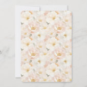 Invitation Fleurs roses rousses Anniversaire (Dos)