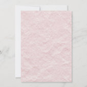 Invitation Fleurs roses sur Mariage blanc et rose (Dos)