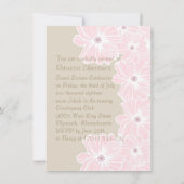 Invitation Fleurs roses Sweet 16 Party (Dos)