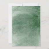 Invitation Fleurs roses vertes Fête des mariées de couronne (Dos)