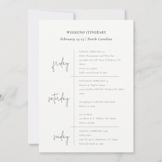 Invitation Fleurs roses Wreath Week-end Anniversaire (Devant)