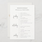 Invitation Fleurs roses Wreath Week-end Anniversaire (Devant / Derrière)