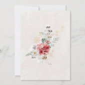 Invitation Fleurs rouges d'hiver 40e anniversaire Surprise Pa (Dos)