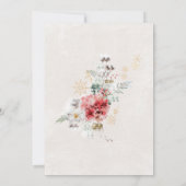 Invitation Fleurs rouges d'hiver 60e anniversaire Surprise Pa (Dos)