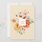 Invitation Fleurs rouges et roses 50e anniversaire (Dos)