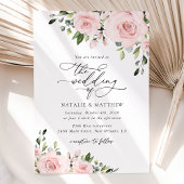 Invitation Fleurs Rouges, Fleurs Roses, Verdure, Mariage