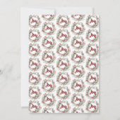 Invitation Fleurs rouges, fleurs rouges, baies Joie fête de N (Dos)