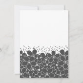 Invitation Fleurs rouges marguerites sur arrière - plan blanc (Dos)