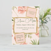 Invitation Fleurs rougissantes Anniversaire de Bash (Debout devant)