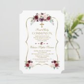 Invitation Fleurs rousses de Bourgogne royale Première commun (Debout devant)
