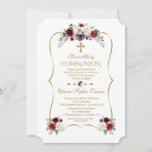 Invitation Fleurs rousses de Bourgogne royale Première commun (Devant)