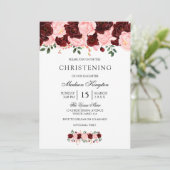 Invitation Fleurs rousses rousses de Bourgogne Christening In (Debout devant)