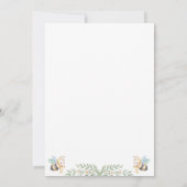 Invitation Fleurs Ruches et Petite Abeille Baby Shower (Dos)