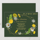 Invitation Fleurs Rustiques des Prés pour une Fête de Mariage (Devant / Derrière)