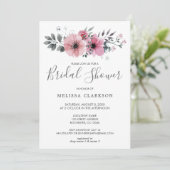 Invitation Fleurs rustiques élégantes d'aquarelle Fête des ma (Debout devant)