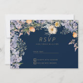 Invitation Fleurs rustiques fleurs sauvages RSVP (Devant)
