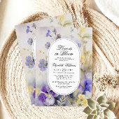 Invitation Fleurs rustiques L'amour est en Fête des mariées d