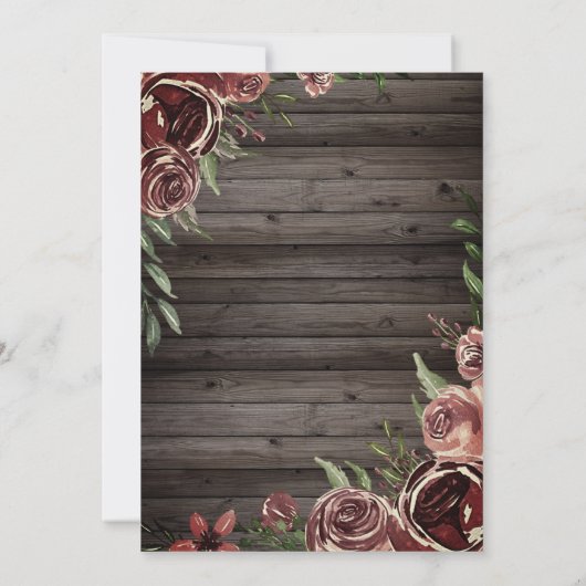 Invitation Fleurs rustiques Parties scintillant Papillons Boi (Dos)