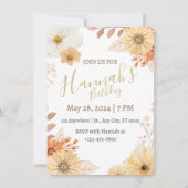 Invitation Fleurs rustiques pour femmes – Fleurs d'automne bo (Devant)