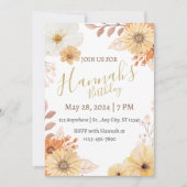 Invitation Fleurs rustiques pour femmes – Fleurs d'automne bo (Devant)
