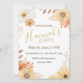 Invitation Fleurs rustiques pour femmes – Fleurs d'automne bo (Devant)