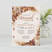 Invitation Fleurs saisonnières automne et automne et cuivre f (Debout devant)