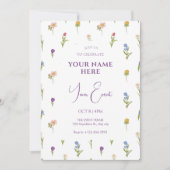 Invitation Fleurs sauvages (Devant)