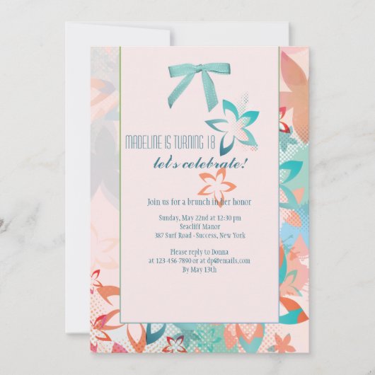 Invitation Fleurs sauvages (Devant)