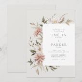 Invitation Fleurs Sauvages (Devant / Derrière)