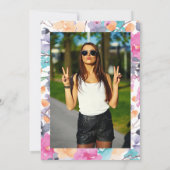 Invitation Fleurs sauvages aquarelle florale chic photo bonjo (Dos)