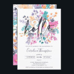Invitation Fleurs sauvages aquarelle florale chic photo bonjo<br><div class="desc">Bonjour 30 ! Vous recherchez l'invitation à fêter le 30e anniversaire la plus parfaite et la plus cool ? Obtenez ce script d'aquarelle florale de fleurs sauvages de campagne à la main branchée et boho peinte à la main à 30e anniversaire, ajoutez votre photo au fond avec un élégant script...</div>