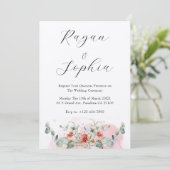 Invitation Fleurs sauvages aquarelle mariage invite (Debout devant)