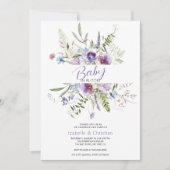 Invitation Fleurs sauvages Baby Bloom Botanique Rustique (Devant)