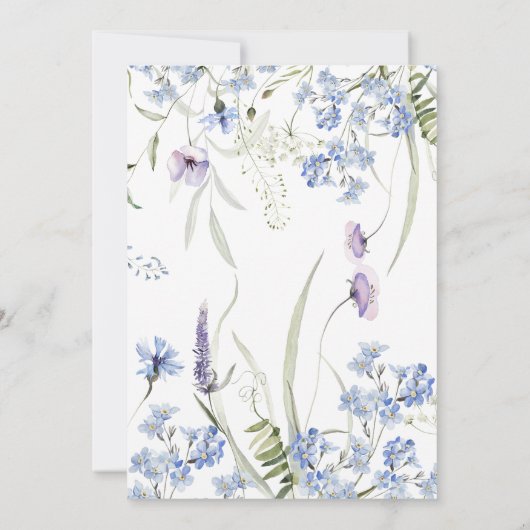 Invitation Fleurs sauvages Baby Bloom Rustique  (Dos)