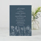 Invitation Fleurs sauvages blanches | Boho Chic Mariage (Debout devant)