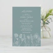 Invitation Fleurs sauvages blanches | Boho Chic Mariage (Debout devant)