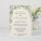 Invitation Fleurs sauvages blanches, feuillage retombant, Bo (Debout devant)