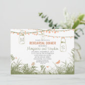 Invitation fleurs sauvages, bocaux de mason & dîners de répét (Debout devant)