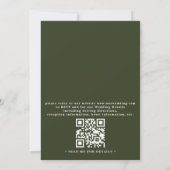 Invitation Fleurs sauvages Boho Élégant Rustique Code QR Mari (Dos)