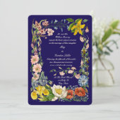 Invitation Fleurs sauvages Bordure d'art botanique multicolor (Debout devant)