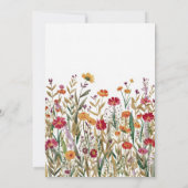 Invitation Fleurs sauvages botaniques modifiables 40e anniver (Dos)