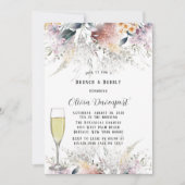 Invitation Fleurs sauvages botaniques rustiques Brunch & Bubb (Devant)