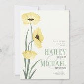 Invitation Fleurs sauvages botaniques simples QR Code Invitat (Devant)