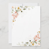 Invitation Fleurs sauvages botaniques Wreath Baptême Christen (Dos)