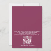 Invitation Fleurs sauvages Bouquet Violet Mariage Code QR Élé (Dos)
